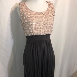 Soprano Ruffled Pink & Polkadot Tank Dress